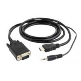 Gembird A-HDMI-VGA-03-6 video kabel adapter 1,8 m VGA, 3.5 mm Zwart