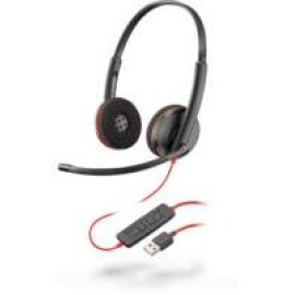 POLY Blackwire C3220 Headset Bedraad Hoofdband Kantoor/callcenter USB Type-A Zwart